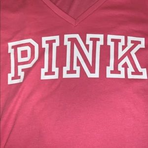 Two VS Pink shirts for sale size L in EUC!